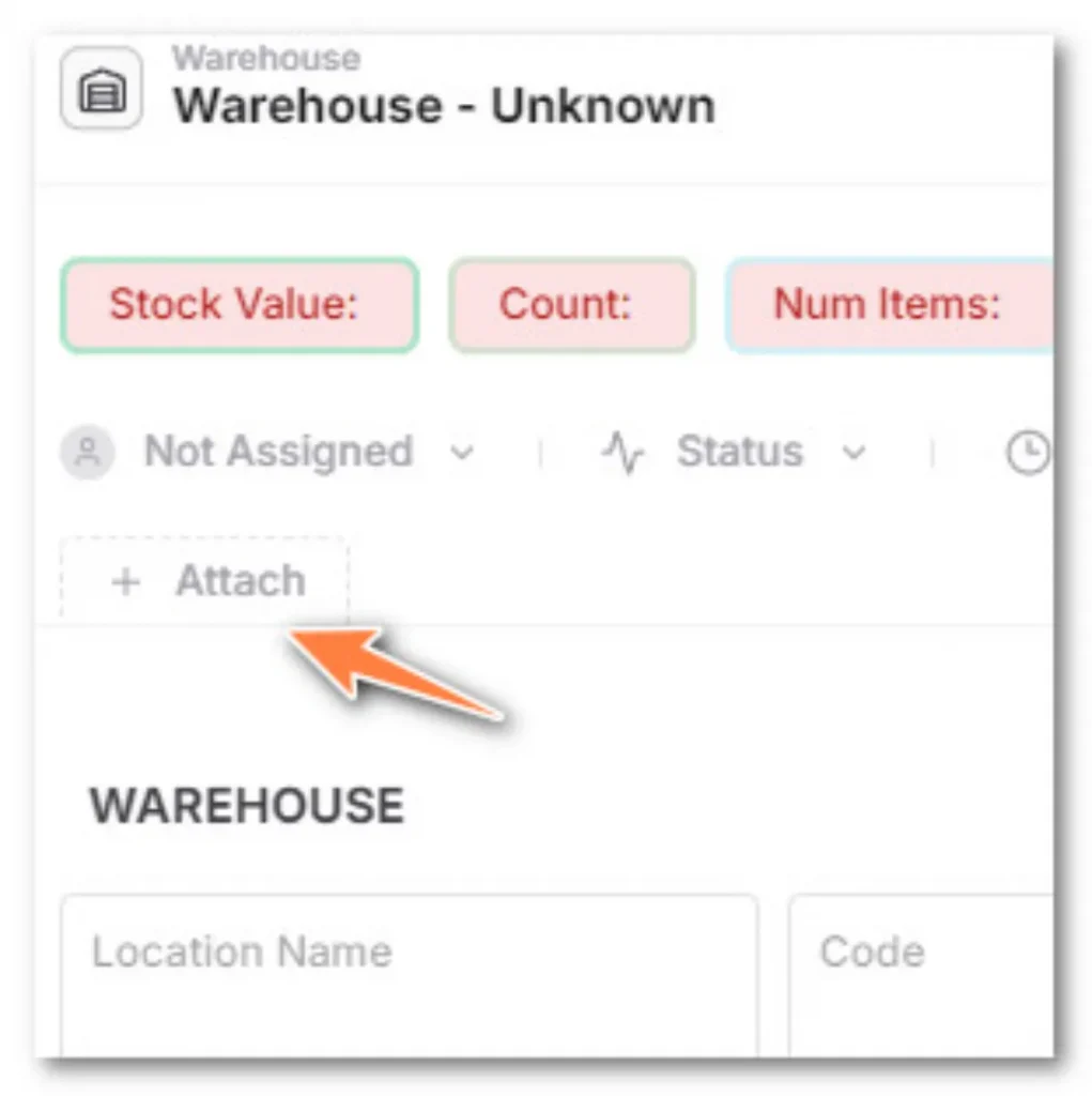 File Attachments feature in AnyDB warehouse record