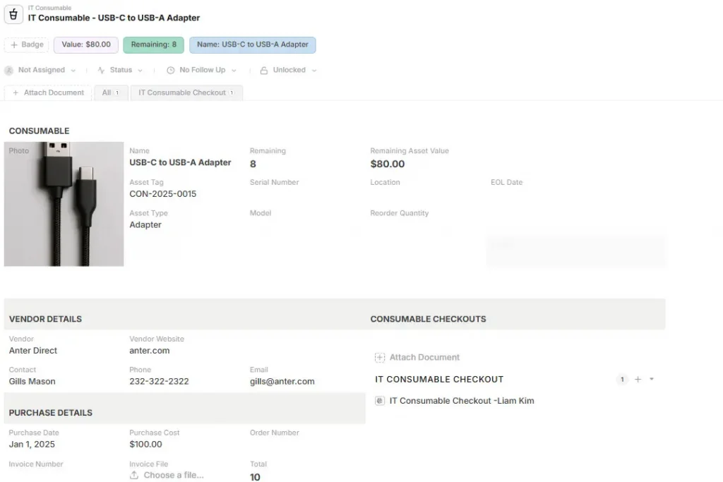 IT Consumable Template