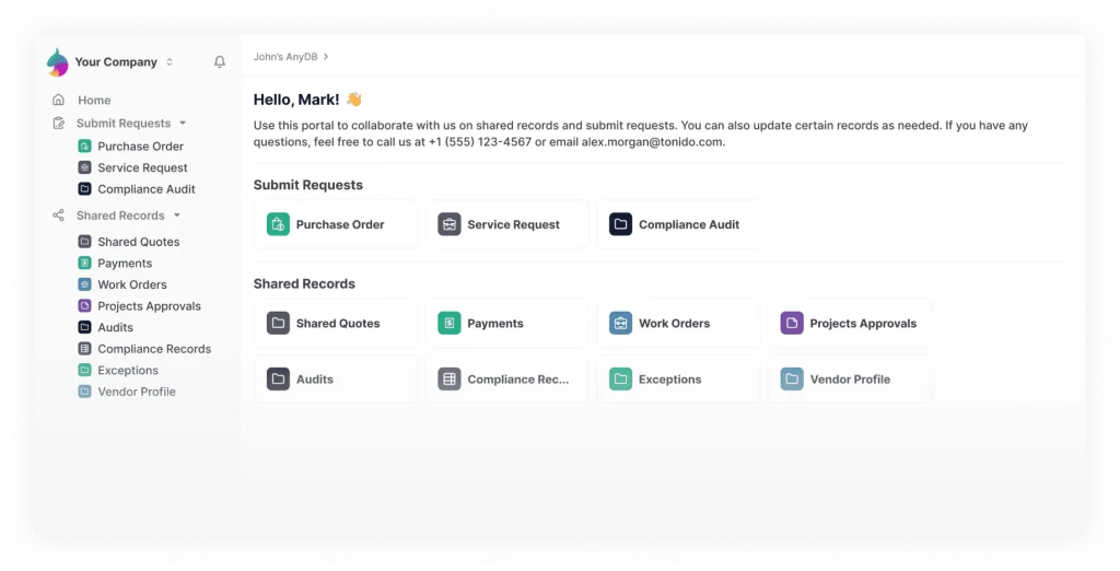 AnyDB Shared Records Claims Management