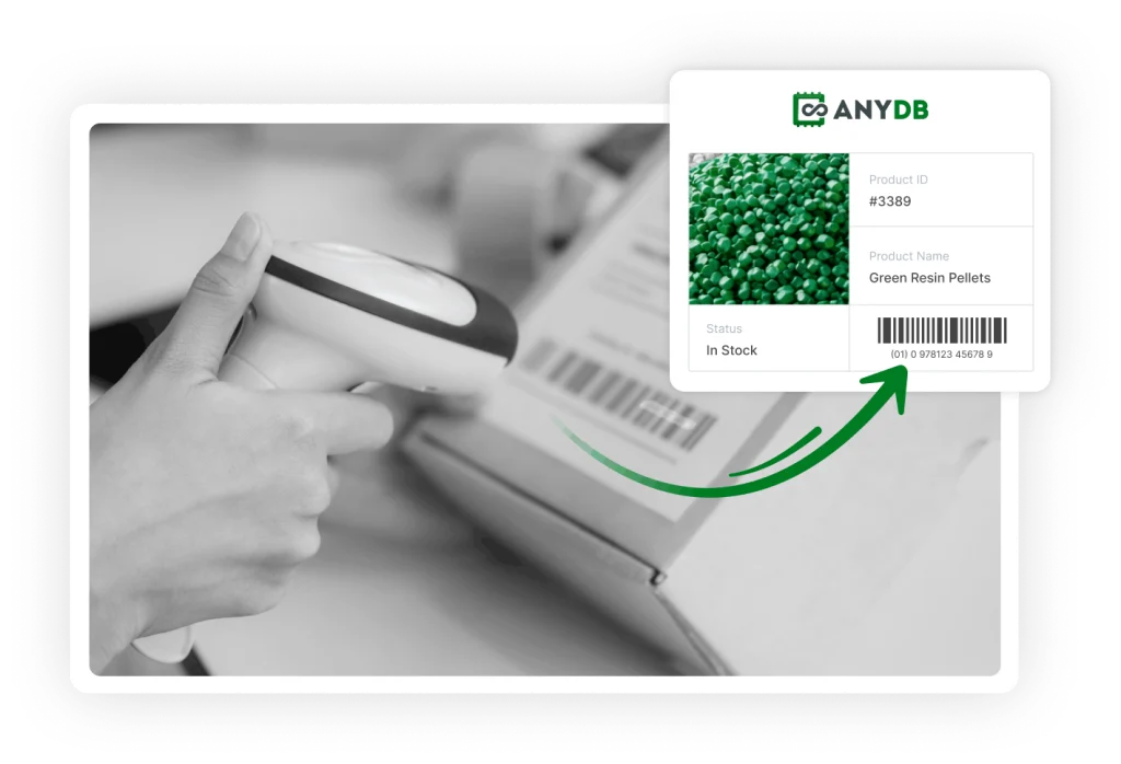 anydb barcode scanning