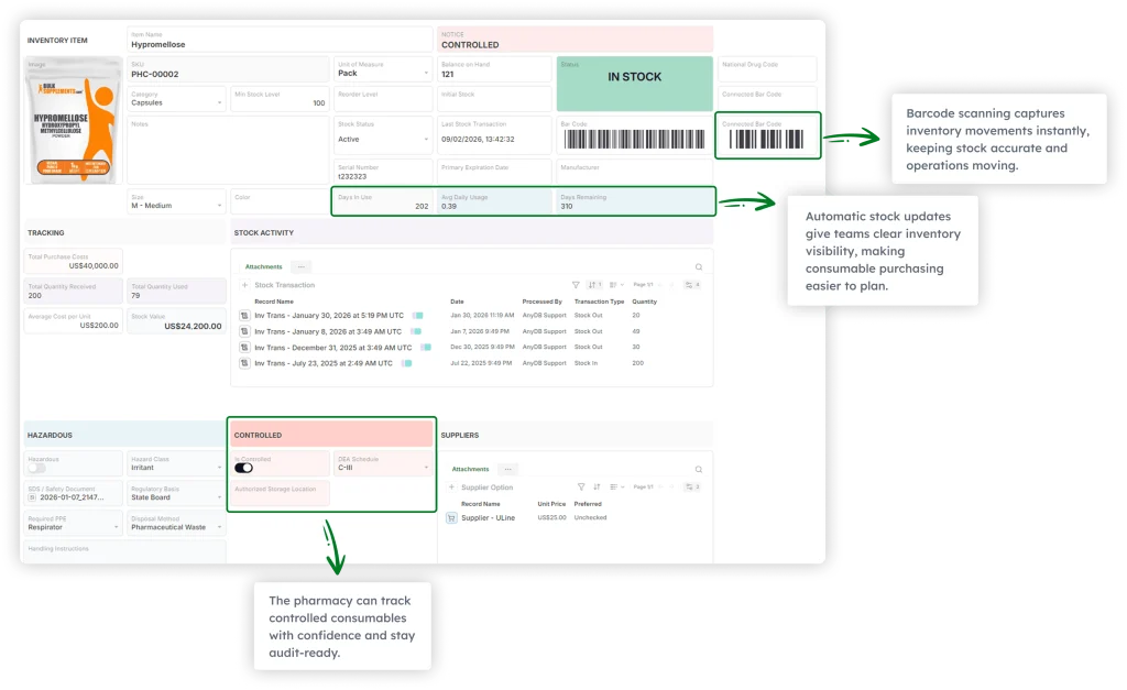 hospital asset tracking anydb pharmacy case study
