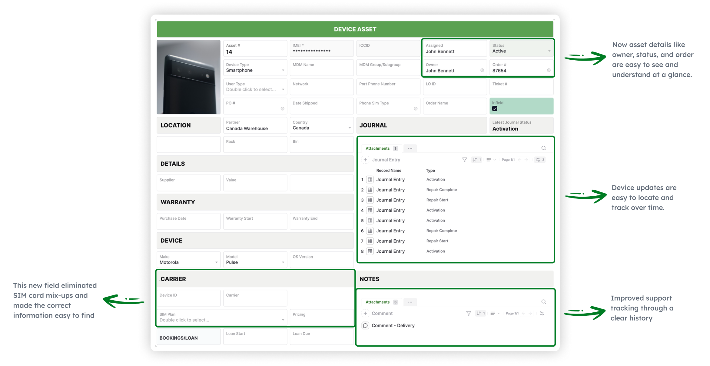 Asset management system in AnyDB