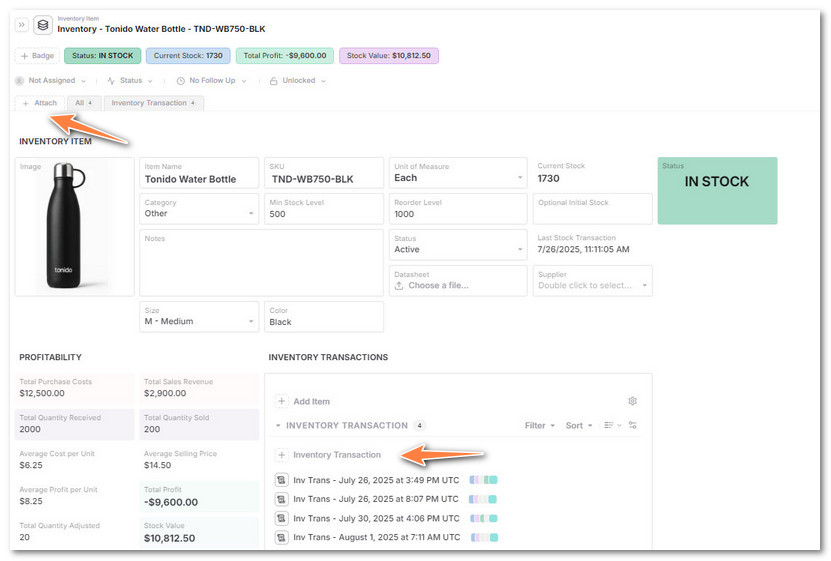 Add Inventory Transaction