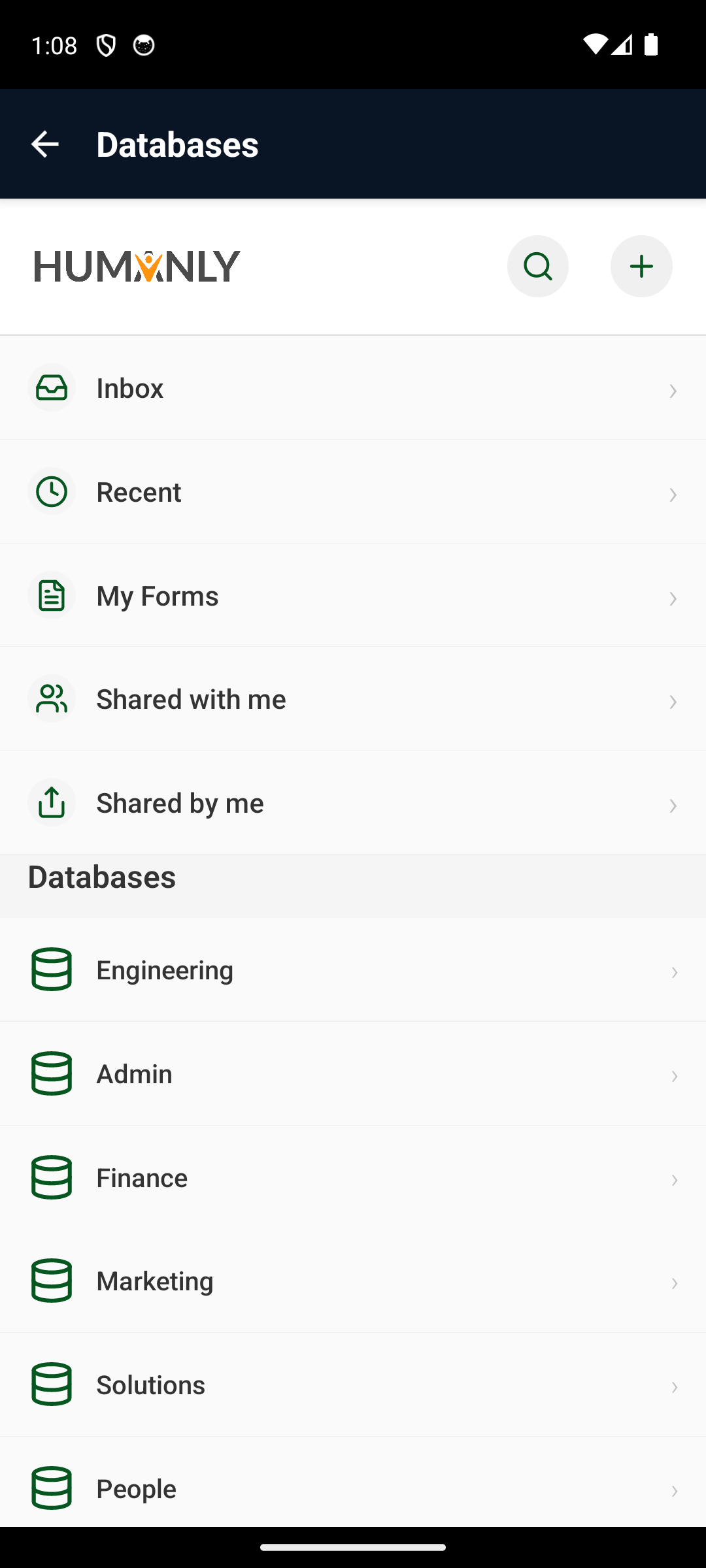 AnyDB Databases View
