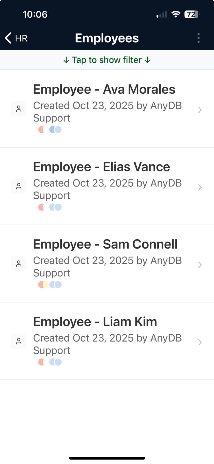 AnyDB iOS App Listing