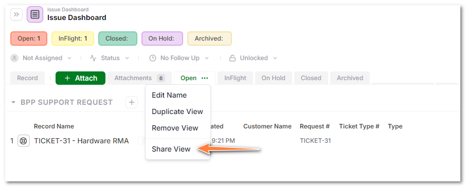 Create a Shared View