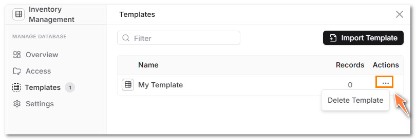 Template Deletion