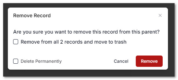 Detaching Record