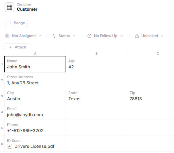 Data Document Example