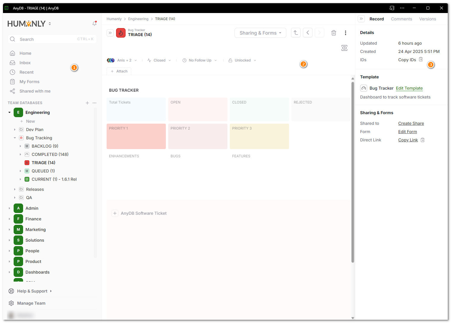 AnyDB Interface Overview
