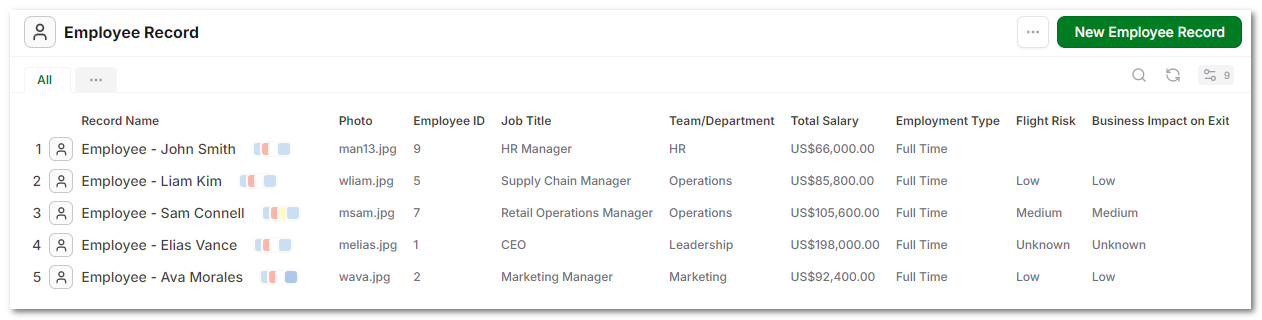 AnyDB List View