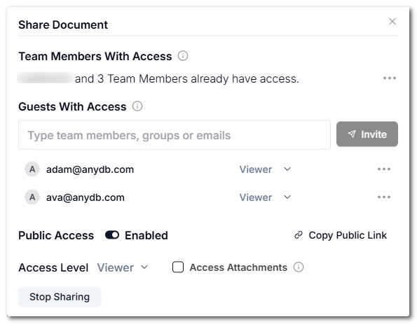 Sharing &amp; Forms