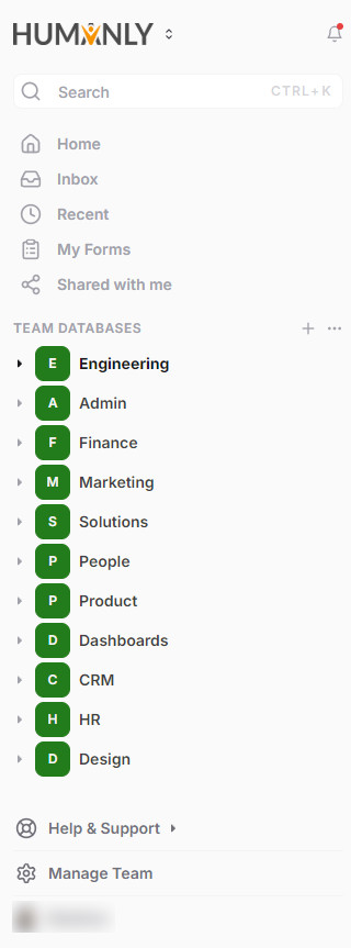 AnyDB Sidebar Interface Overview
