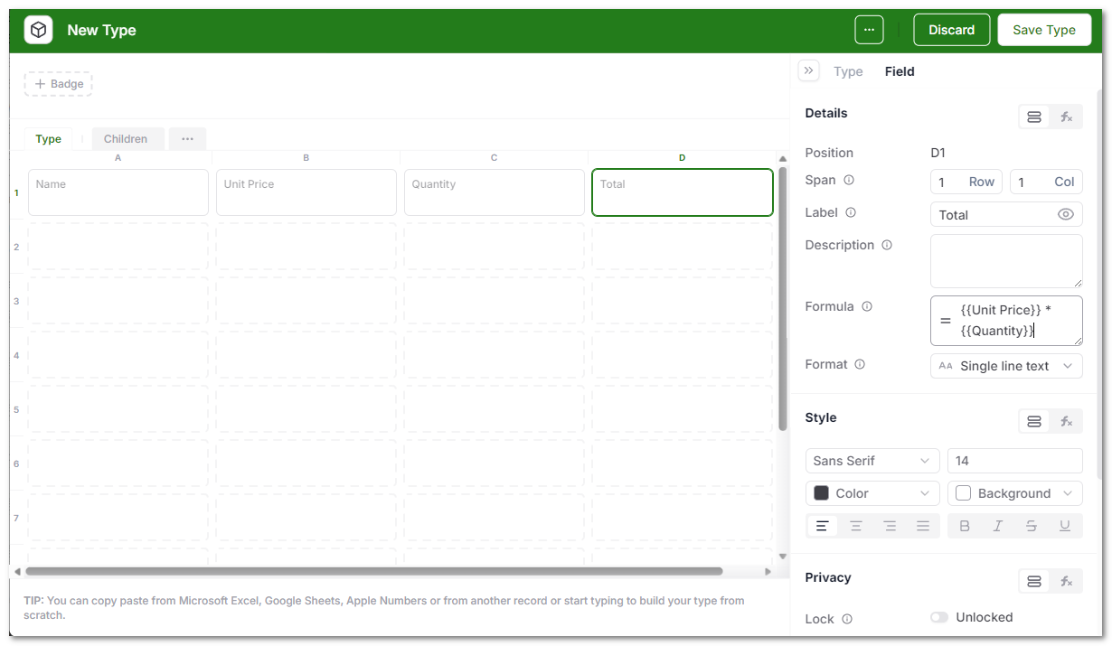 Save Fields in Designer