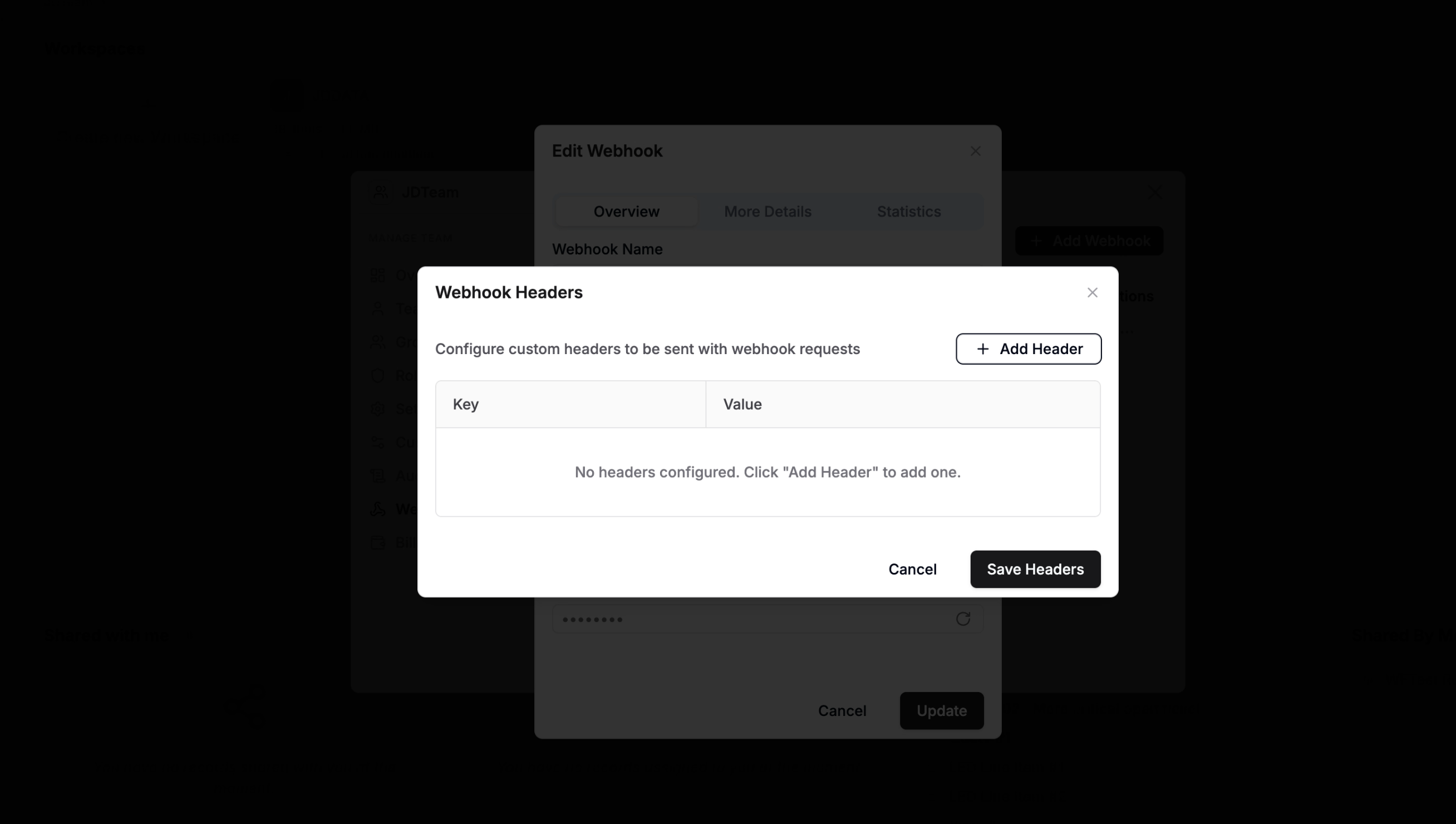 Custom Webhook Headers