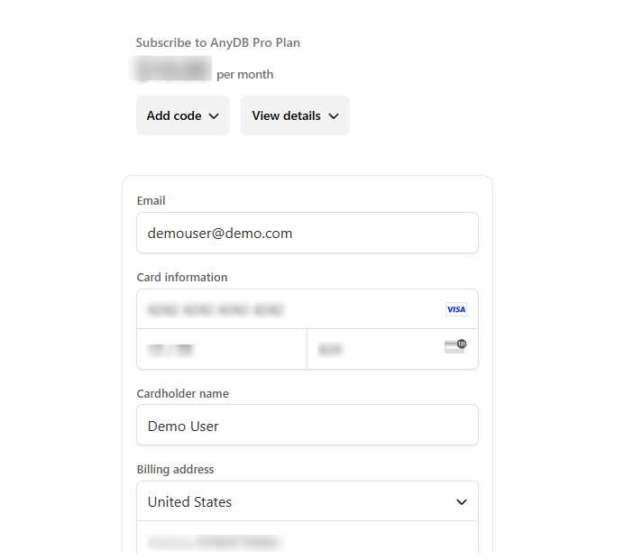Checkout Screen