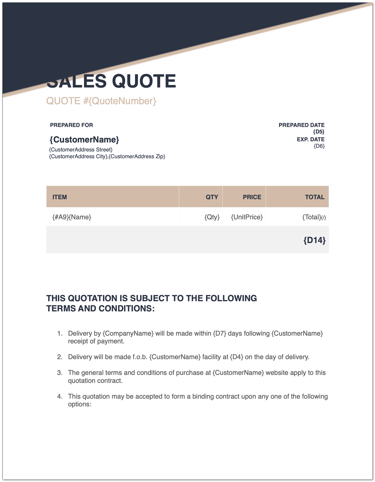 Example Formatted Export Doc