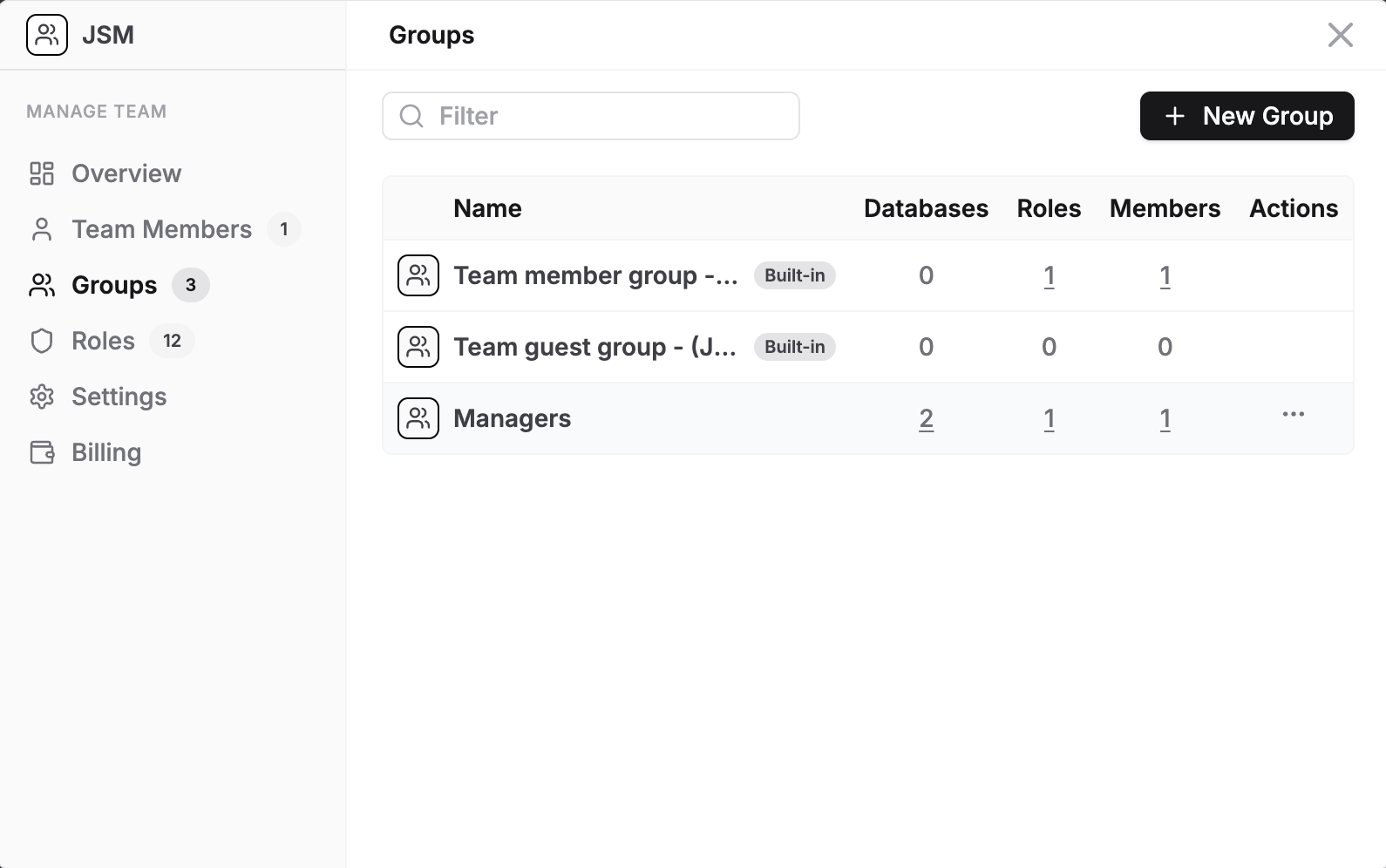 AnyDB Group Sidebar