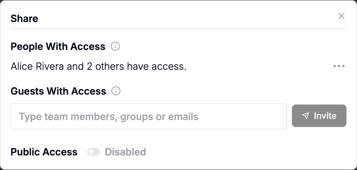 The Share dialog