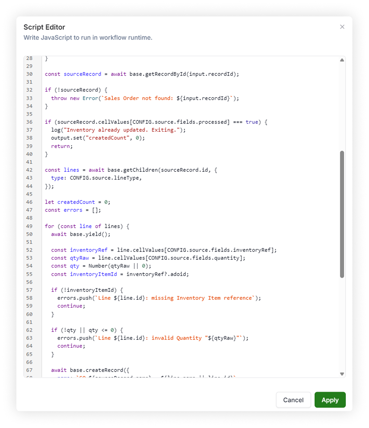 An AI-written automation script in AnyDB