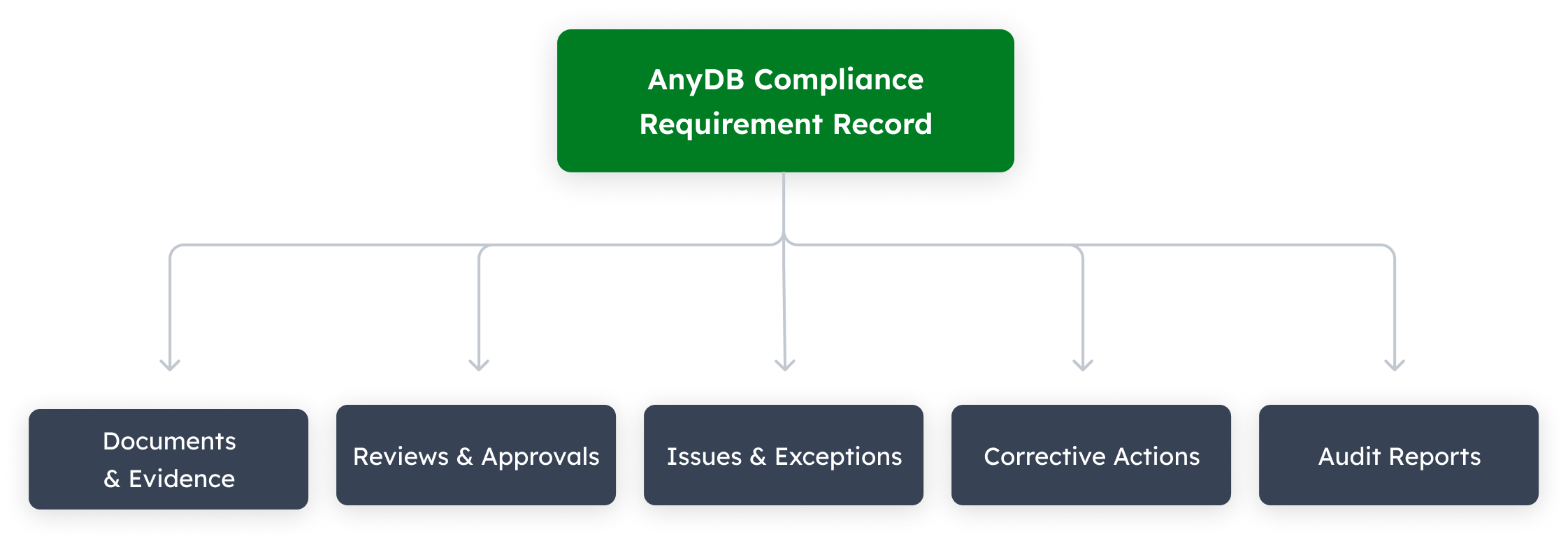 AnyDB compliance operations data model