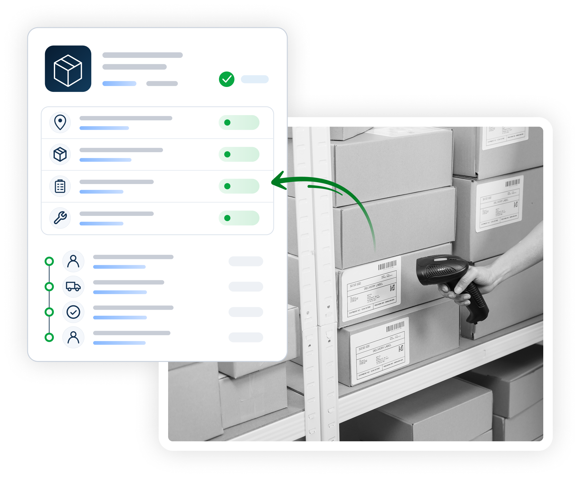 Scan a barcode to open a connected AnyDB record
