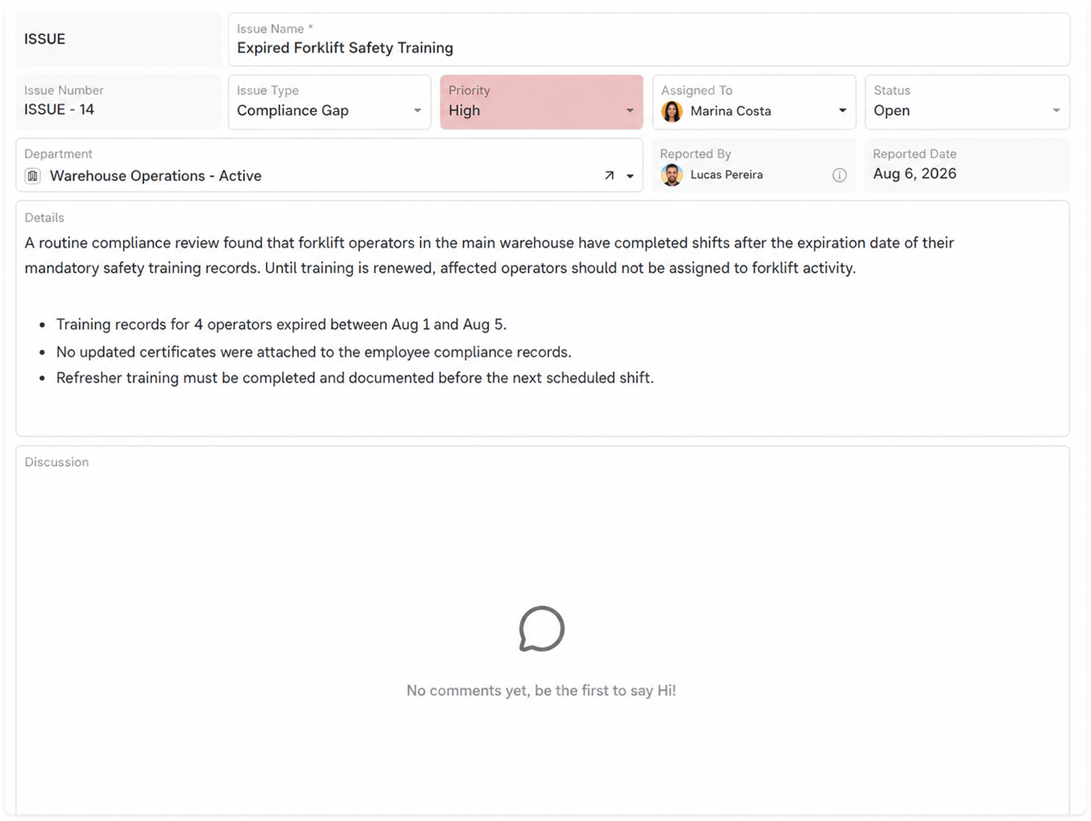 AnyDB issue record